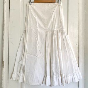 White Jean Paul Gaultier Wrap Around Skirt